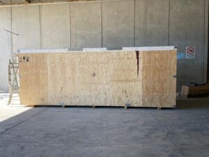 Imballaggio in legno per condotto di aerazione